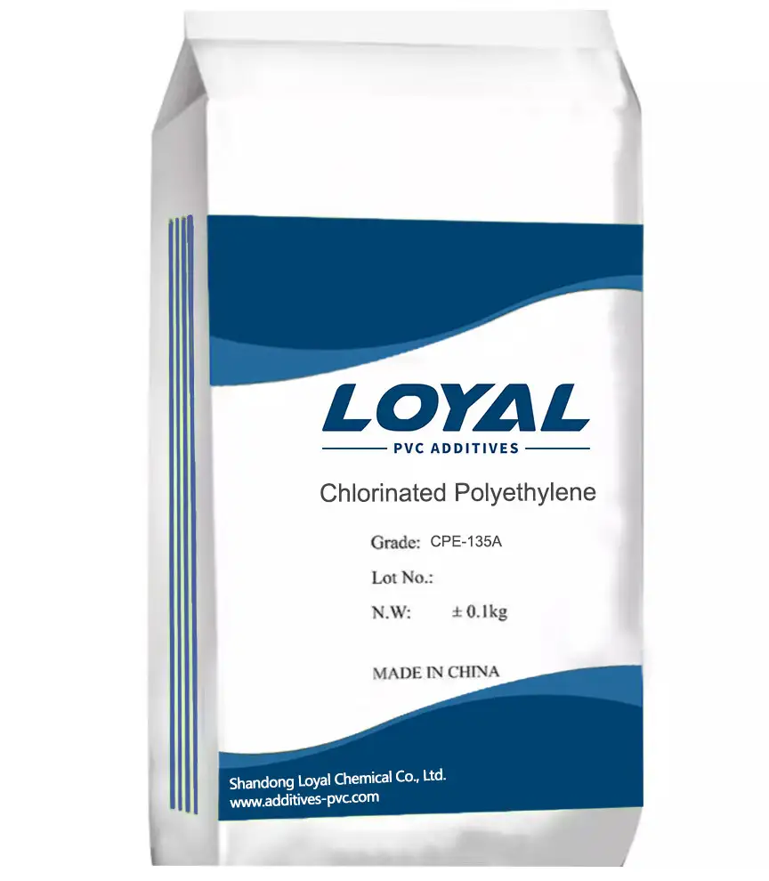 High quality white powder chlorinated polyethylene CPE135A PVC stabilizer